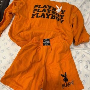 PLAYBOY Kids Bright Orange Pajama Set